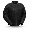 First Manufacturing Qualifier Canvas Jacket -Motorcycle Accessories first manufacturing qualifier canvas jacket black