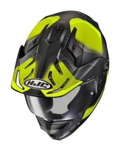 HJC DS-X1 Synergy Helmet -Motorcycle Accessories hjcdsx1 synergy helmet black hi viz 2
