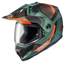 HJC DS-X1 Synergy Helmet -Motorcycle Accessories hjcdsx1 synergy helmet green orange brown