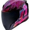 Icon Airflite Synthwave Helmet -Motorcycle Accessories icon airflite synthwave helmet purple