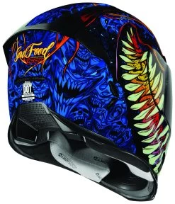Icon Airframe Pro Soul Food Helmet -Motorcycle Accessories icon airframe pro soul food helmet blue 4