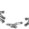 Lightech Track System Rearsets Honda CBR1000RR 2008-2023 Fixed Footpegs / Black/SIlver [Previously Installed] -Motorcycle Accessories lightech track system rearsets honda cbr1000 rr20082023 fixed footpegs black s ilver previously installed