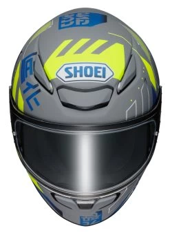 Shoei RF-1400 Accolade Helmet -Motorcycle Accessories shoei rf1400 accolade helmet grey blue yellow 2