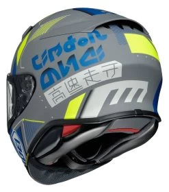 Shoei RF-1400 Accolade Helmet -Motorcycle Accessories shoei rf1400 accolade helmet grey blue yellow 3
