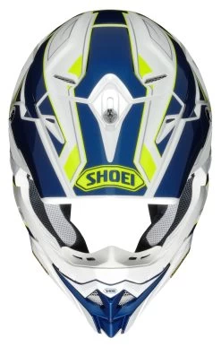 Shoei VFX-EVO Allegiant Helmet -Motorcycle Accessories shoei vfxevo allegiant helmet white blue yellow 1