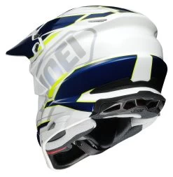 Shoei VFX-EVO Allegiant Helmet -Motorcycle Accessories shoei vfxevo allegiant helmet white blue yellow 2